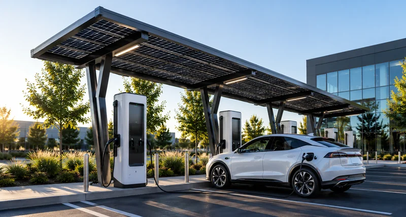 EV 충전소와 전기차
