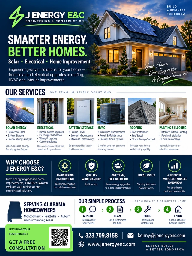 J ENERGY E&C Alabama home energy brochure
